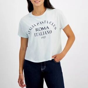 Italia Pasta Club Women's Blue T-Shirt